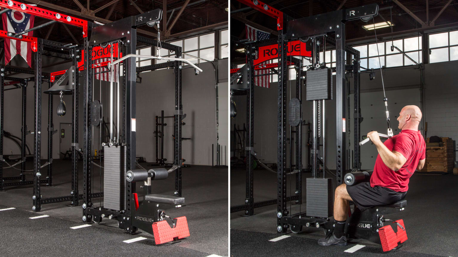 Power rack with lat online pulldown canada